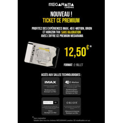 12,50€ séance prémium Megarama Bordeaux ticket moins cher